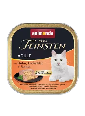 Animonda Cat Vom Feinsten Adult Kurczak, Filet Z Łososia I Szpinak 100g